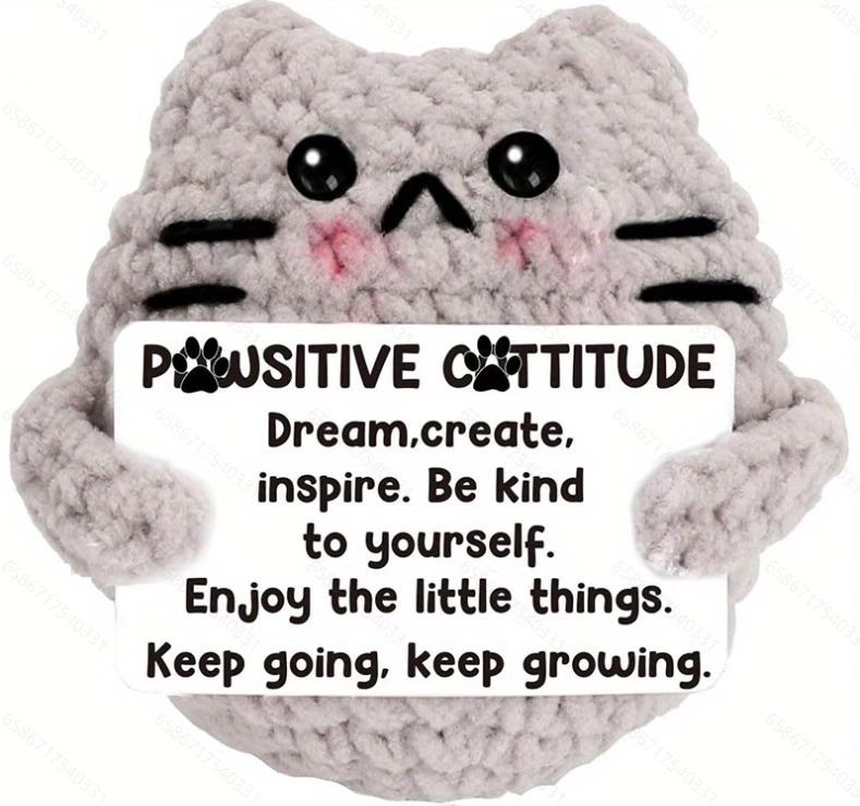 Positive Penguin Plush Toy for Cheerful Desk Decor