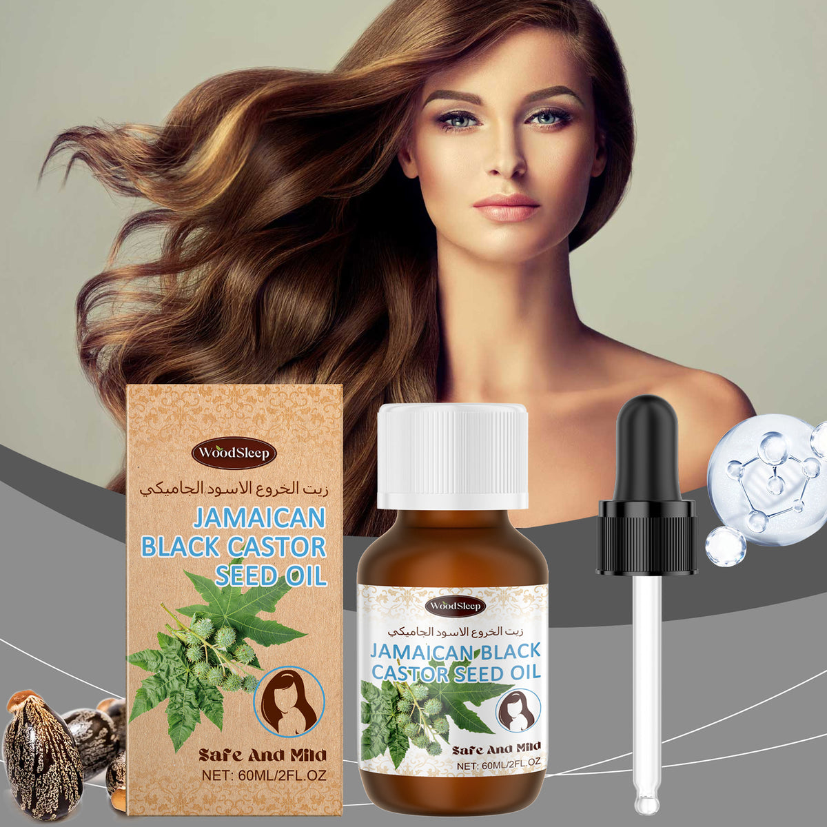 Black Castor Hair Oil for Dry Scalp & Stronger Hair