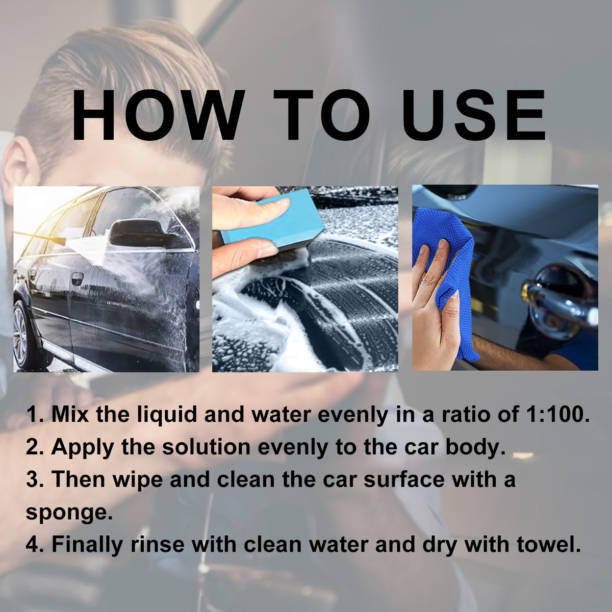 Car Wash Liquid for Brighter, Cleaner Vehicle Paint