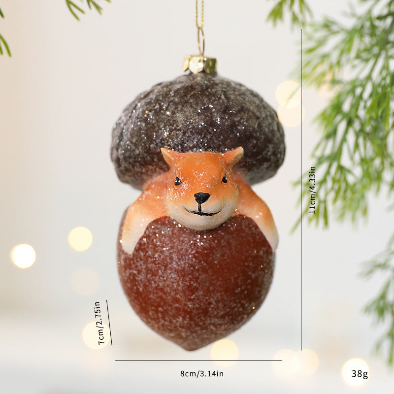 Christmas Tree Ornaments – Glitter Fox & Hedgehog