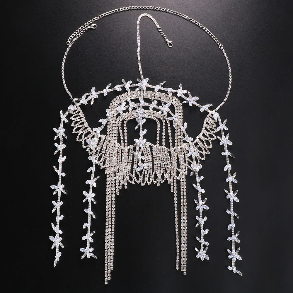 Crystal Tassel Headpiece for Glamorous Bridal Style