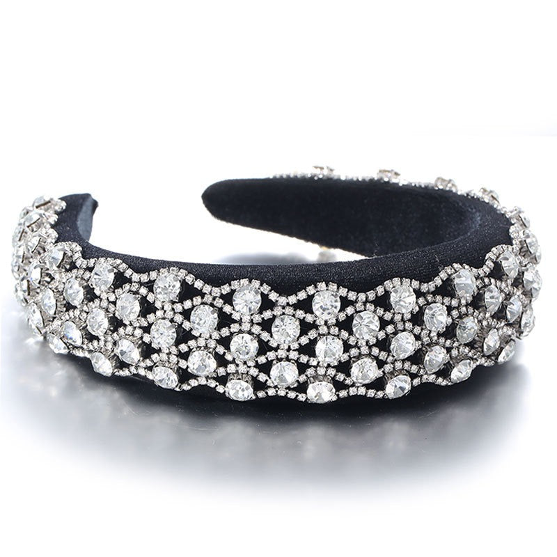Rhinestone Headband – Wide-Edge Glamour For Any Outfit