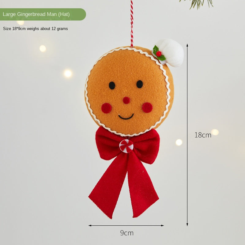 Plush Gingerbread Christmas Ornament for Festive Trees