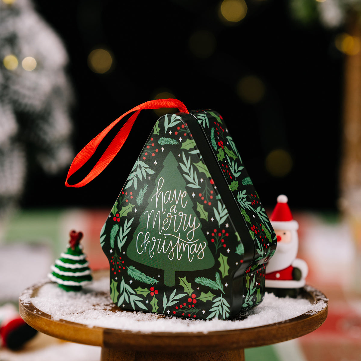 Christmas Decorative Tin Gift Box for Festive Treats