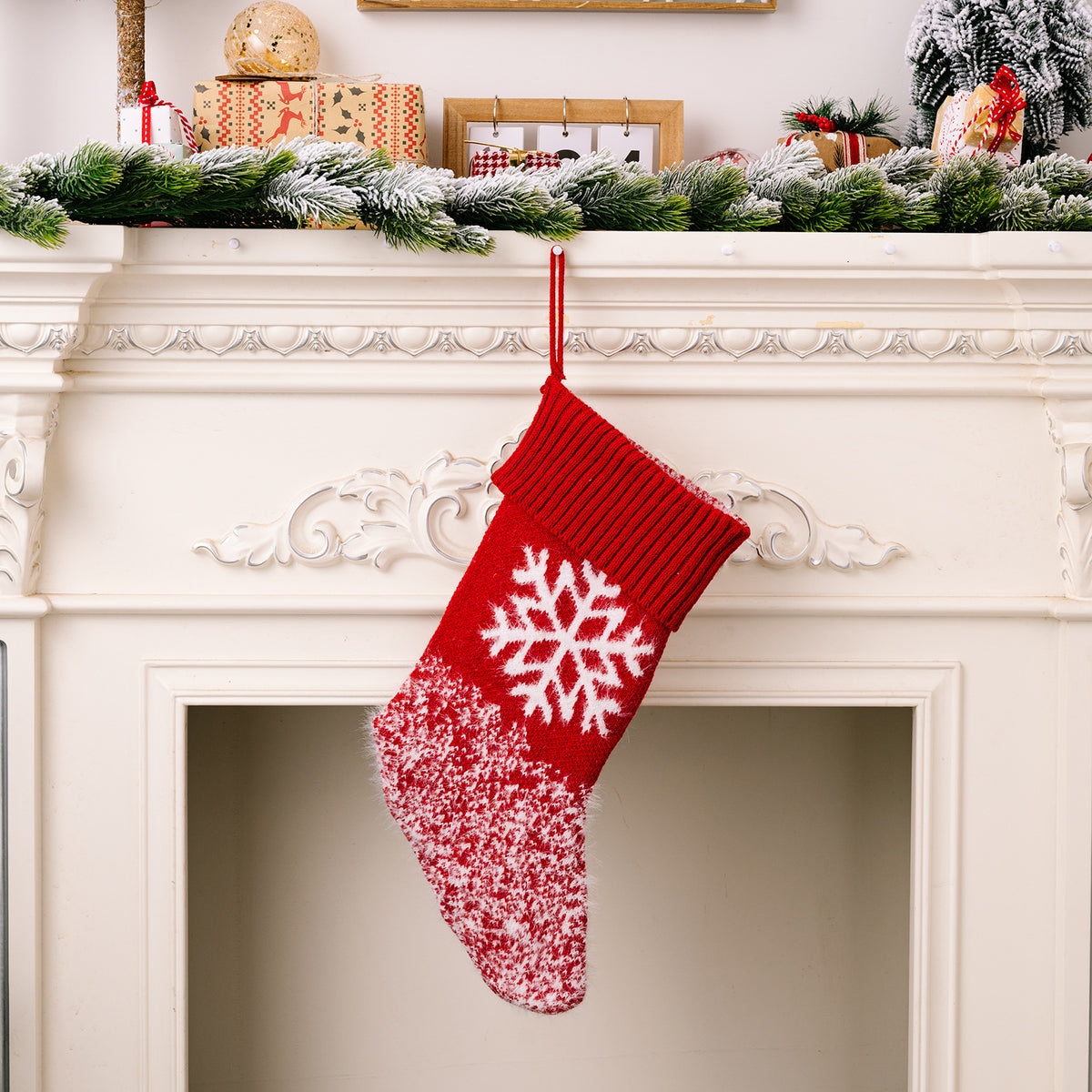 Christmas Stockings Set of 4 for Festive Mantel Decor