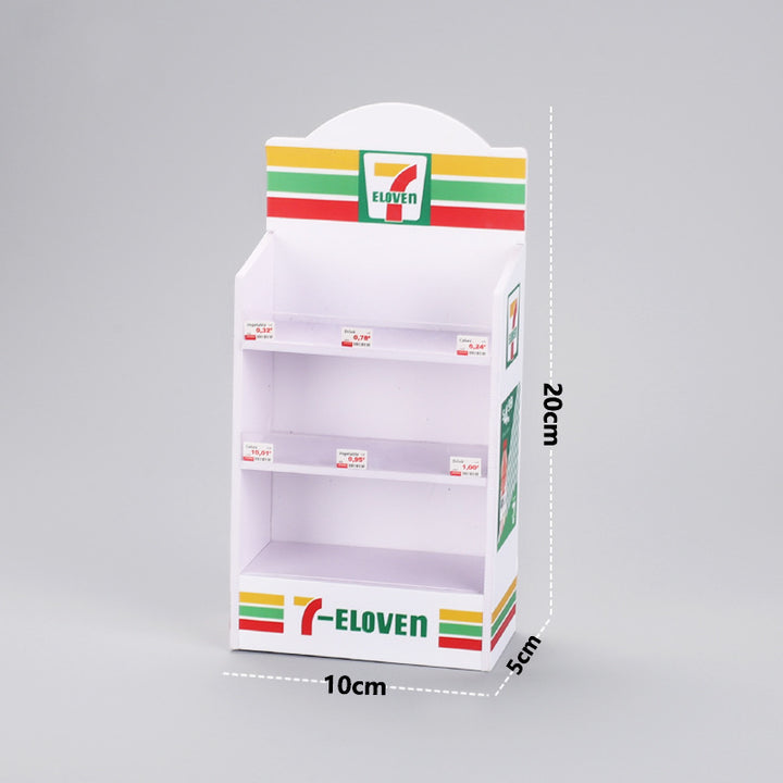 Miniature Convenience Store Shelf for Dollhouse Play