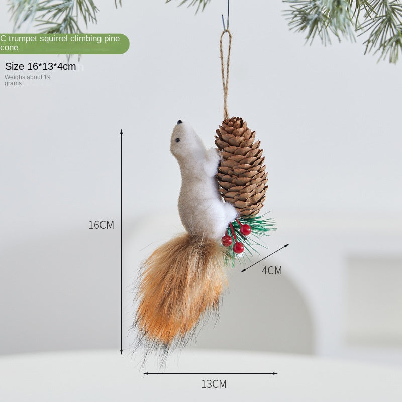 Christmas Squirrel Ornaments for Woodland Tree Character