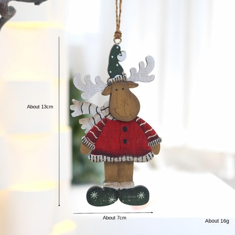 Vintage Wooden Deer Ornaments for Rustic Christmas