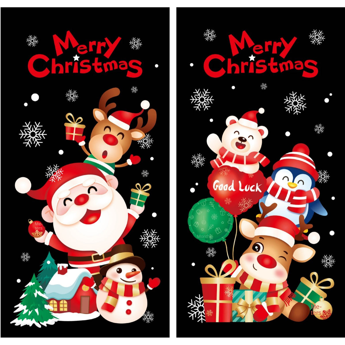 Christmas Window Cling Stickers for Festive Displays