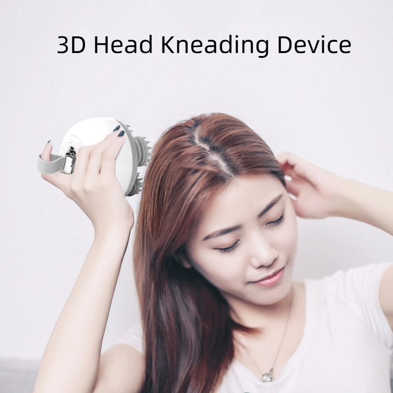 Scalp Massager with 3D Kneading Nodes for Stress Relief