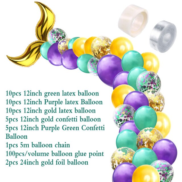 Mermaid Balloon Arch Kit for Magical Party Backdrops