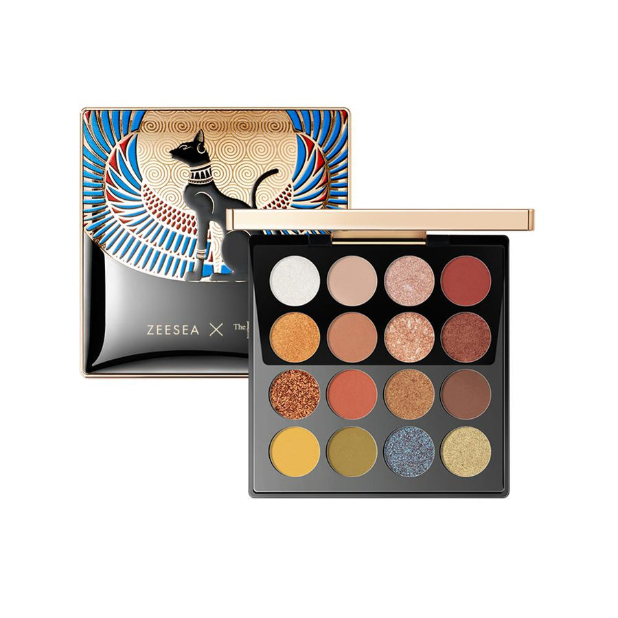 16-Color Warm Eyeshadow Palette for Matte & Glitter Looks
