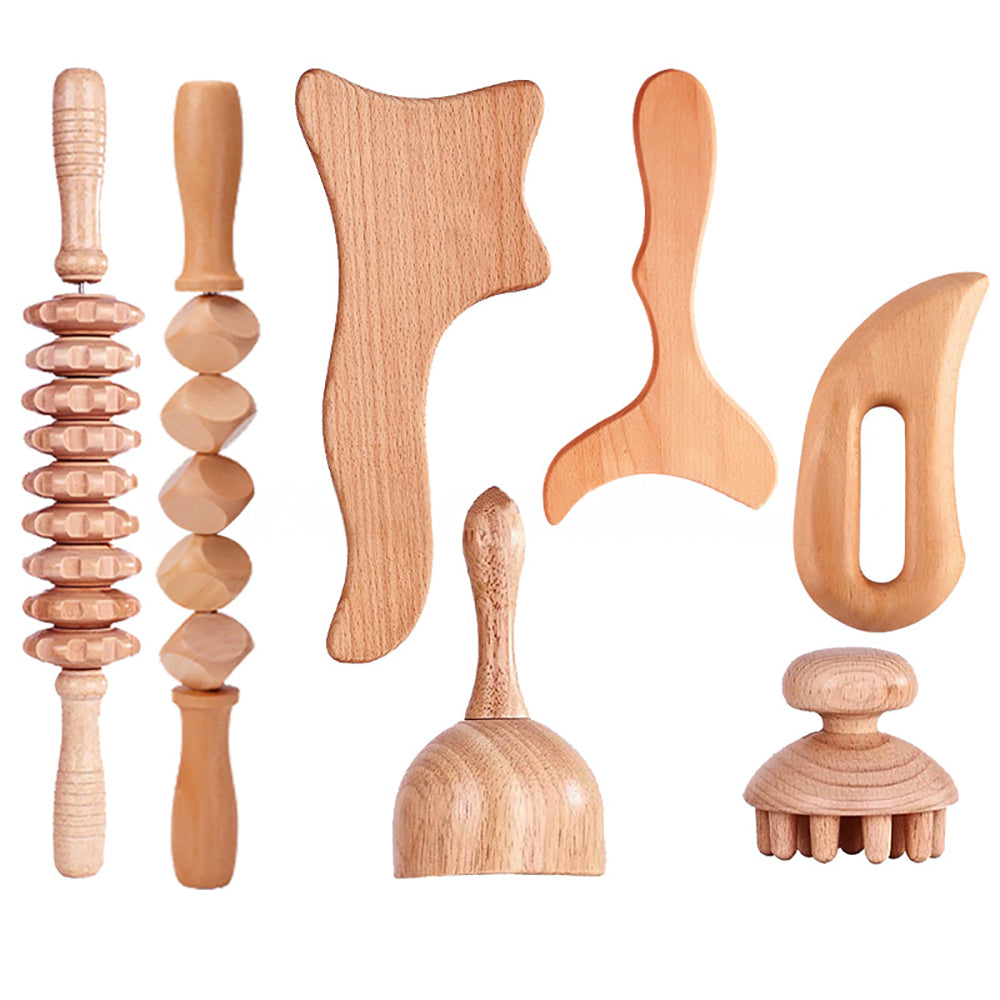 Wood Therapy Massage Tools Set — Hand-Crafted Meridian Release