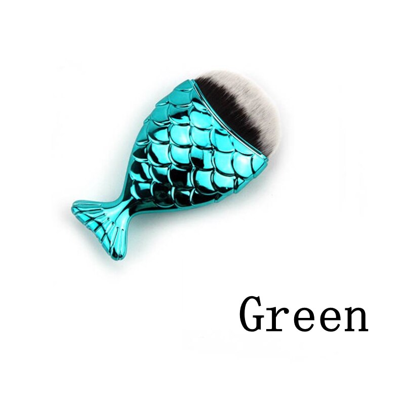 Mermaid Fish-Scale Makeup Brush — 7 Colors, Airbrushed Finish