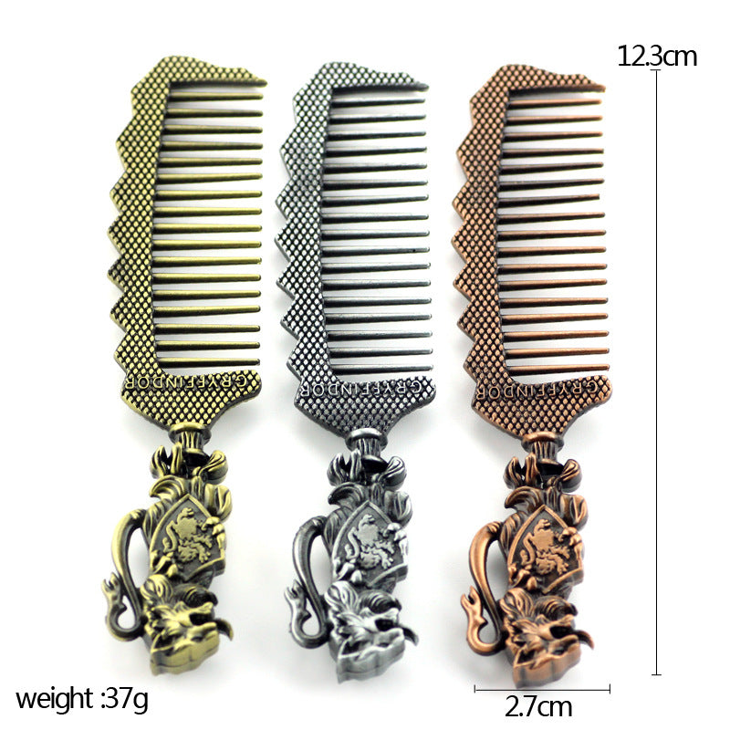 Gryffindor Ornate Metal Comb — Collectible Fan Gift