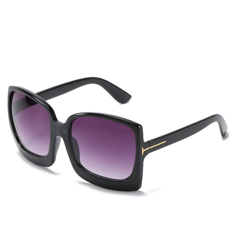 Oversized Square Sunglasses with Gradient UV400 Style