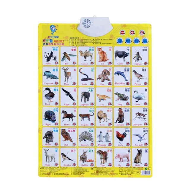 Interactive English Alphabet Wall Chart Learning Toy