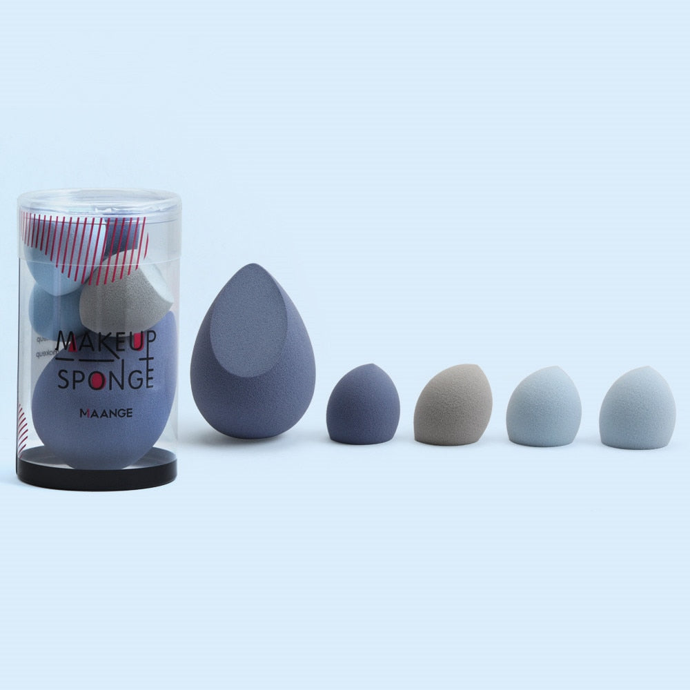 Professional Makeup Sponge Set (5-Piece) — Poreless Finish