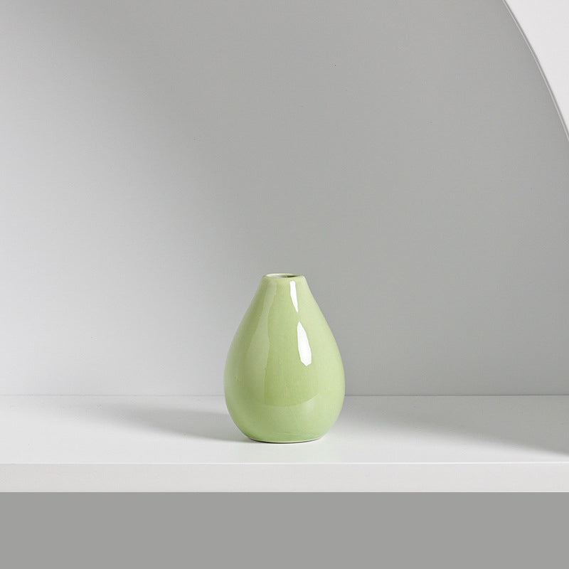 Mini Ceramic Bud Vase for Shelves and Desks