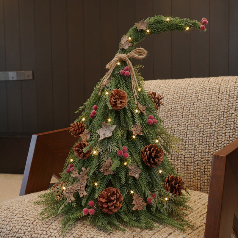 Tabletop Christmas Tree With Elegant PE Foliage