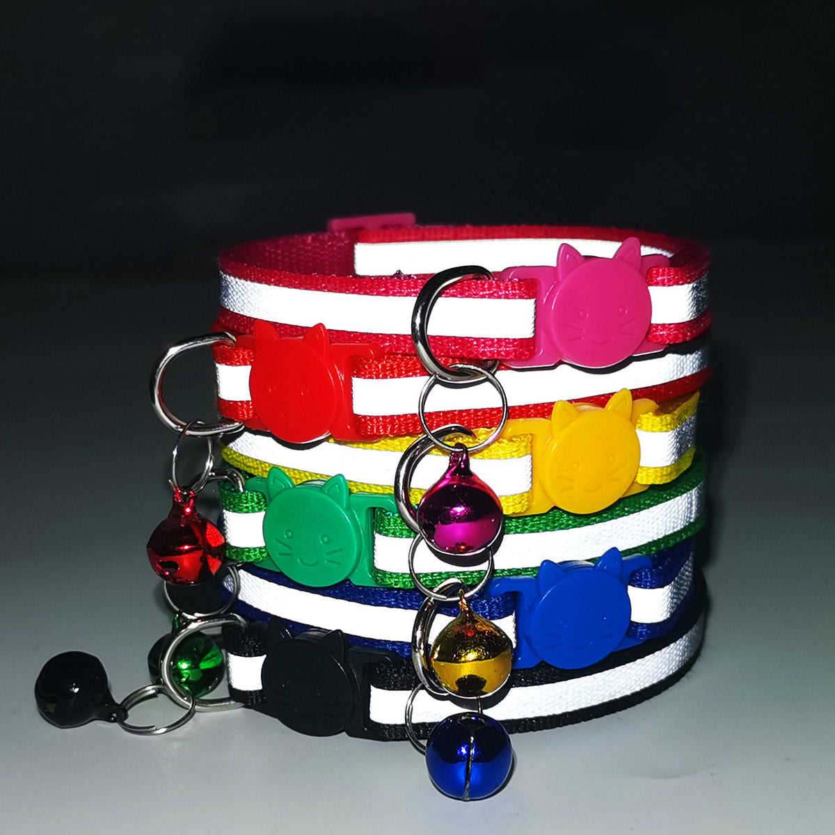 Reflective Cat Collar with Colorful Bell for Visibility