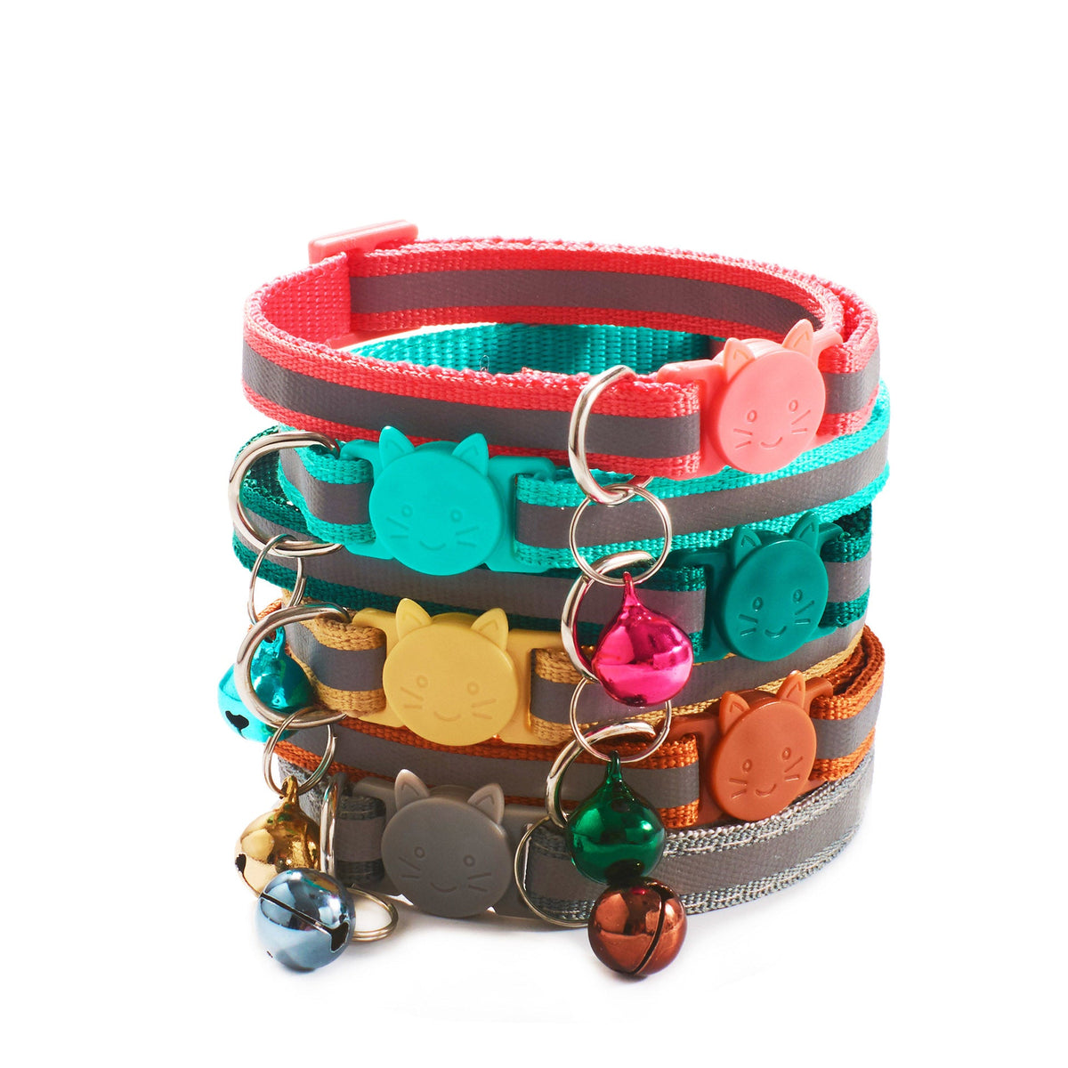 Reflective Cat Collar with Colorful Bell for Visibility