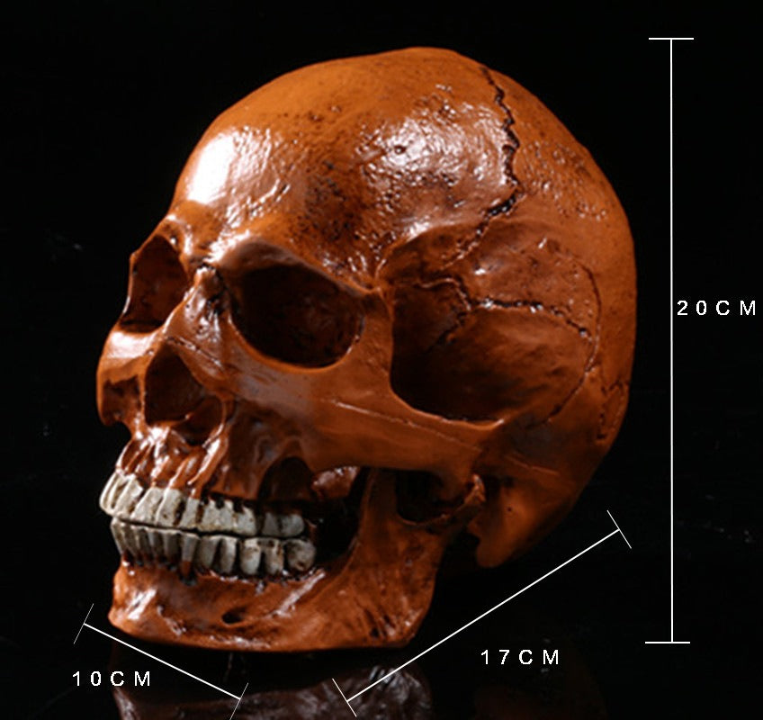 Resin Skull Ornament With Realistic Gothic Details