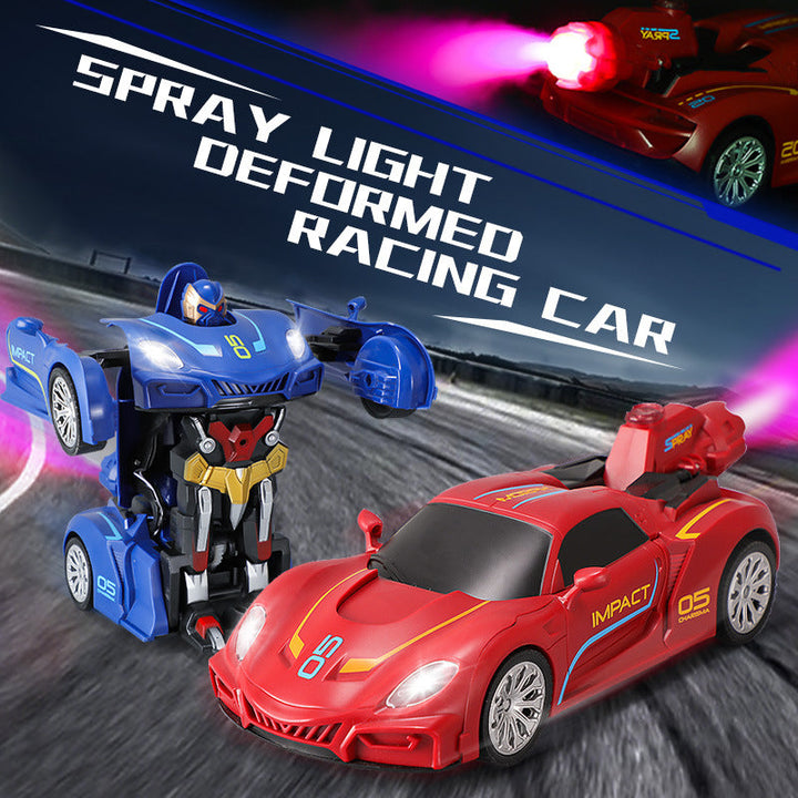 Transforming RC Car Toy With Lights, Sound & Spray