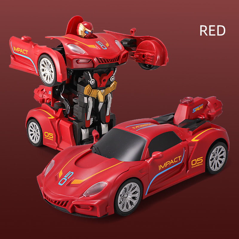 Transforming RC Car Toy With Lights, Sound & Spray