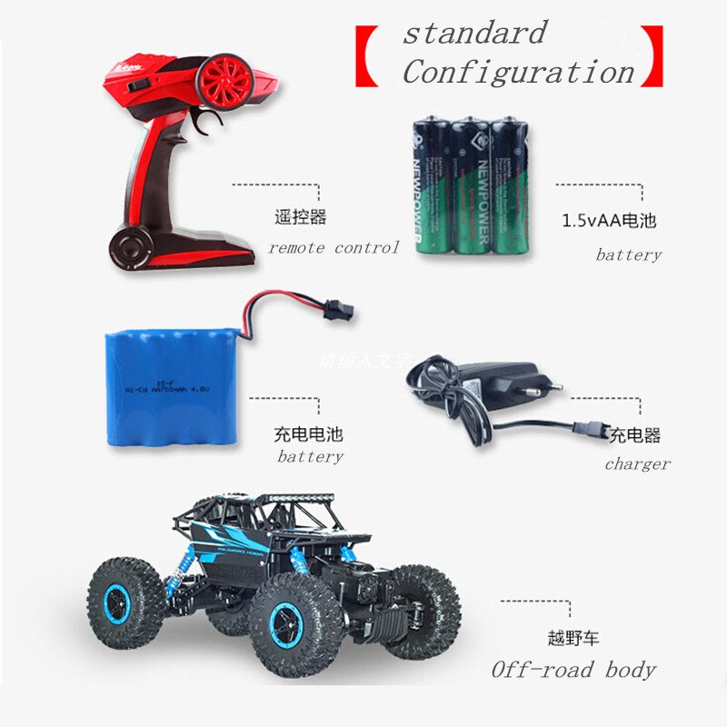 1:18 RC Rock Crawler Car – 4WD Off-Road Climbing