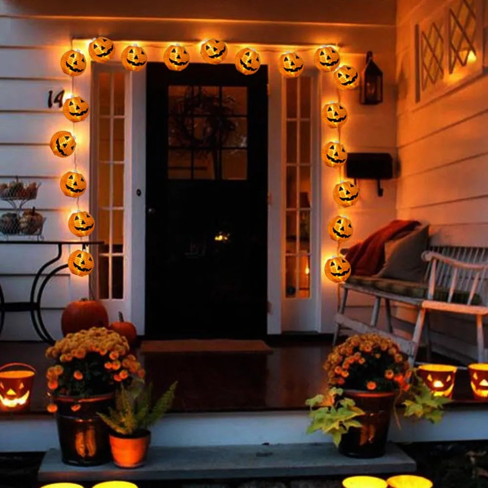 Halloween Pumpkin String Lights for Festive Displays