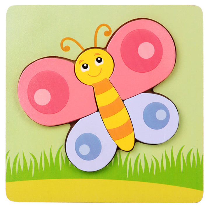 Toddler Wooden Animal Puzzles for Fine-Motor Play