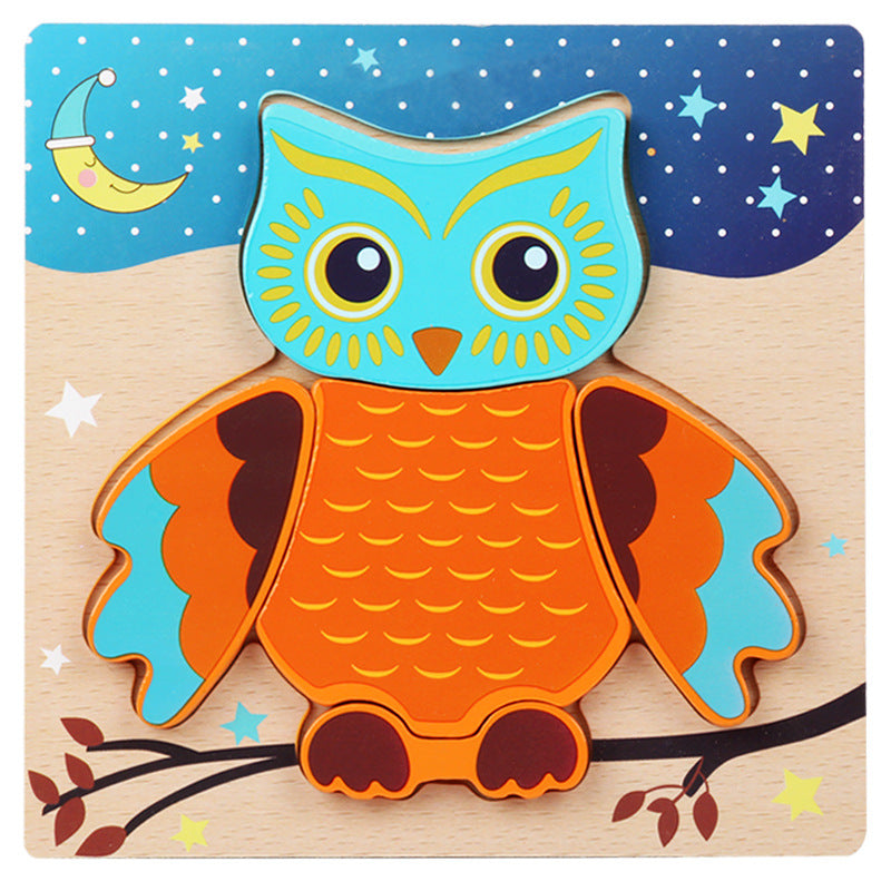 Toddler Wooden Animal Puzzles for Fine-Motor Play