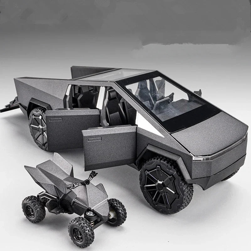 Diecast Cyber Pickup Truck Model With Off-Road Play