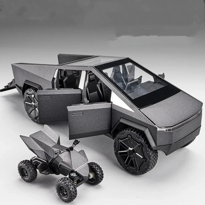 Diecast Cyber Pickup Truck Model With Off-Road Play
