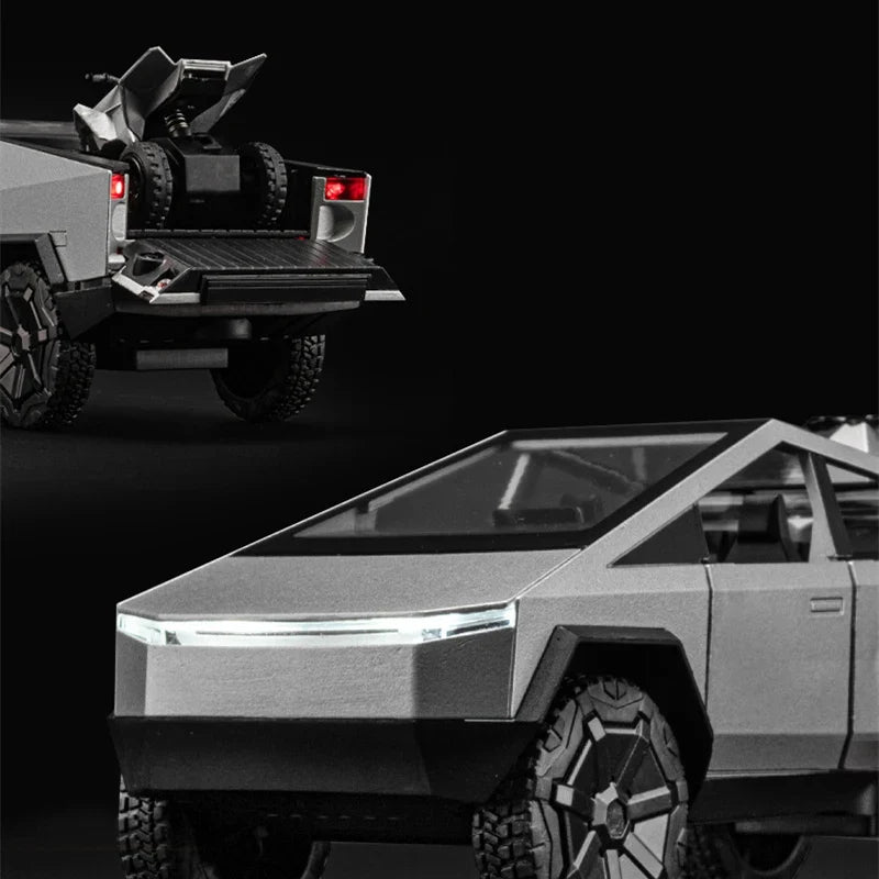 Diecast Cyber Pickup Truck Model With Off-Road Play