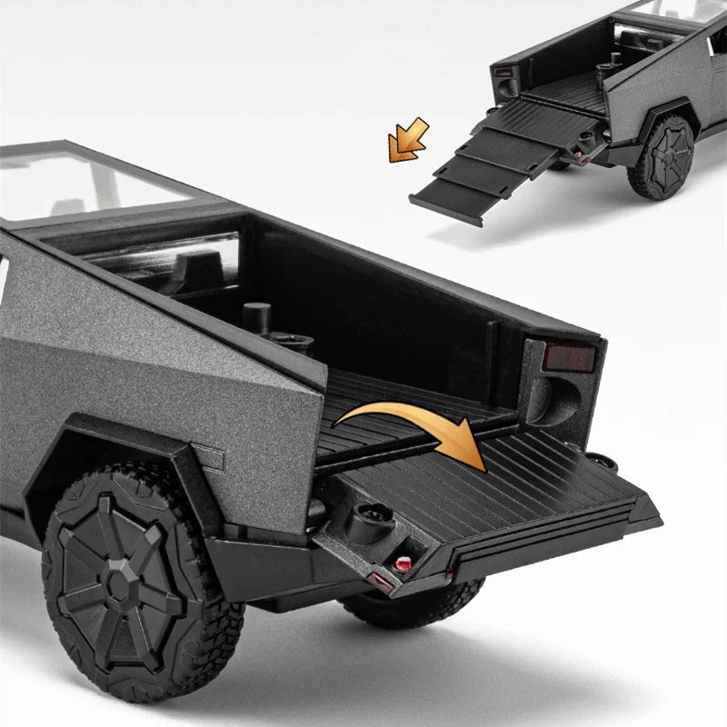 Diecast Cyber Pickup Truck Model With Off-Road Play