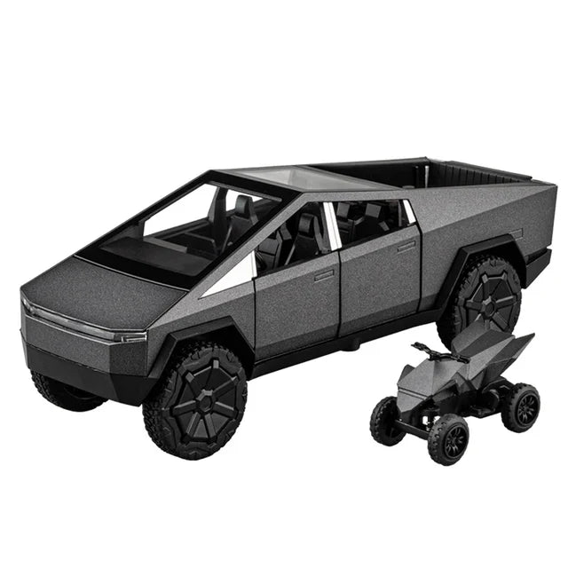 Diecast Cyber Pickup Truck Model With Off-Road Play