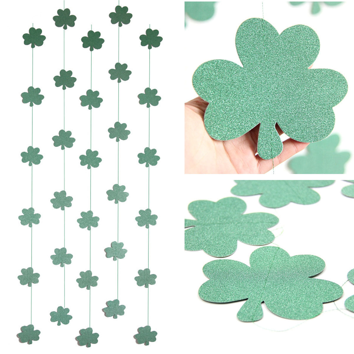Lucky Clover Pull Garland, 1.8m Irish Party Decor