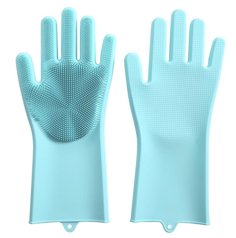 Silicone Scrubber Cleaning Gloves for Dishes & Pets