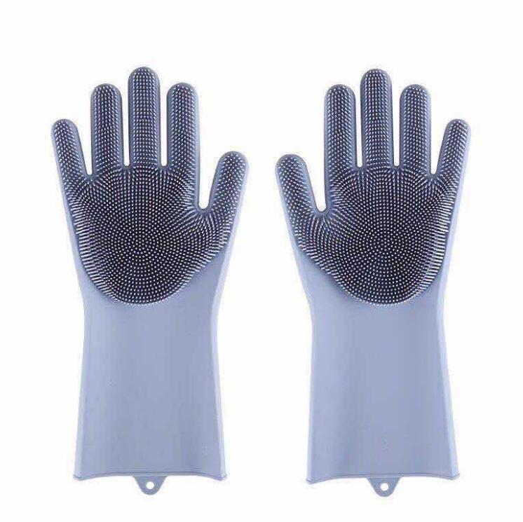 Silicone Scrubber Cleaning Gloves for Dishes & Pets