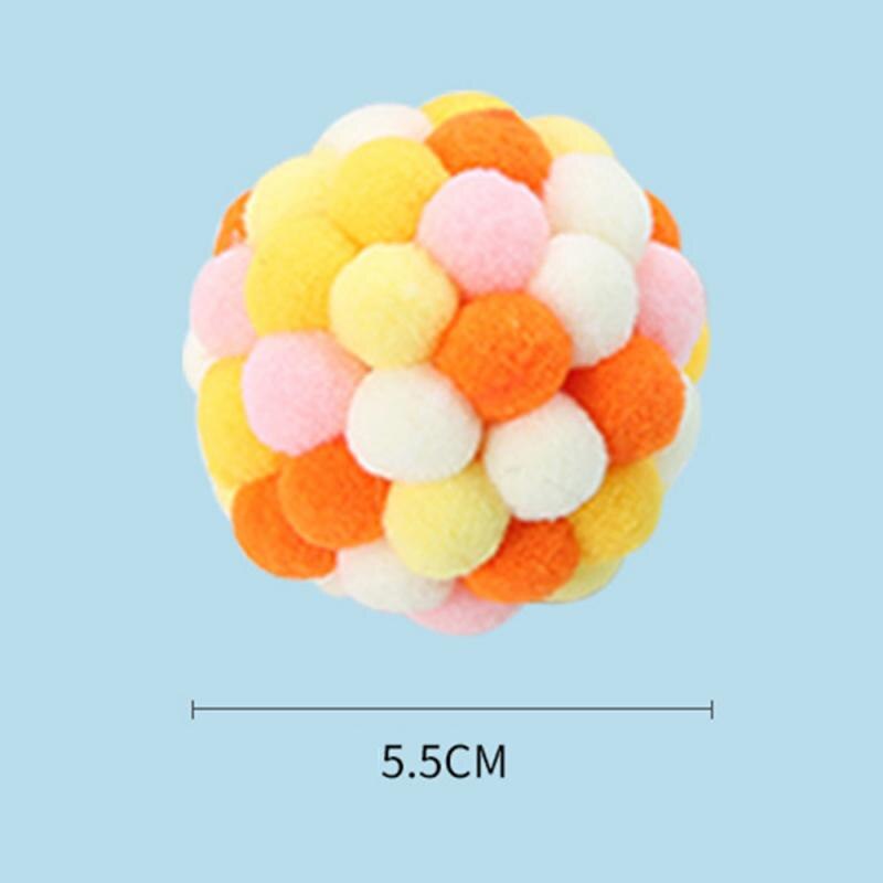 Cat Plush Ball Toy With Audible Beads for Indoor Play