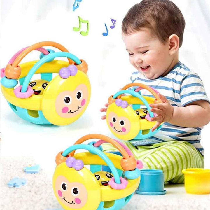 Baby Bee Rattle Toy for Sensory Play & Hand Control