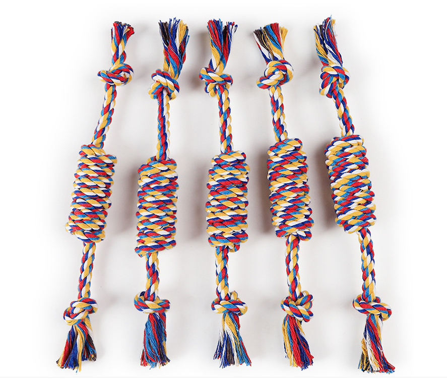 Cotton Rope Dog Toy for Puppy Chewing and Tug Play