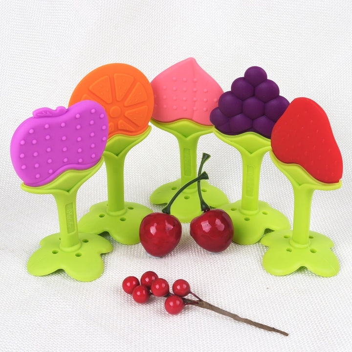 Colorful Silicone Fruit Teether for Soothing Sore Gums