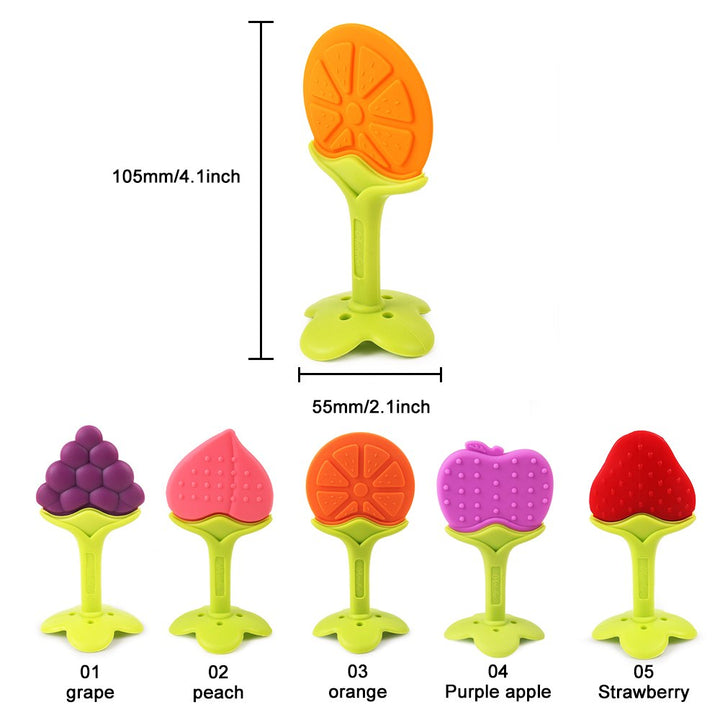 Colorful Silicone Fruit Teether for Soothing Sore Gums