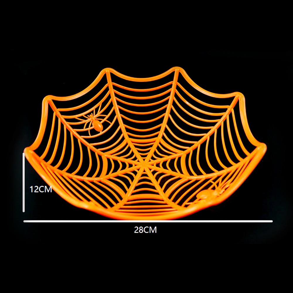 Spider Web Halloween Candy Bowl, Spooky Party Serving Dish
