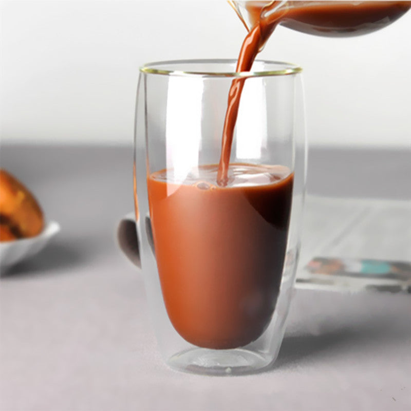 Heat-Resistant Double Wall Glass Coffee Cup for Tea