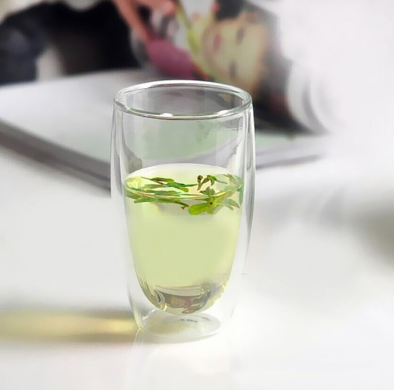 Heat-Resistant Double Wall Glass Coffee Cup for Tea