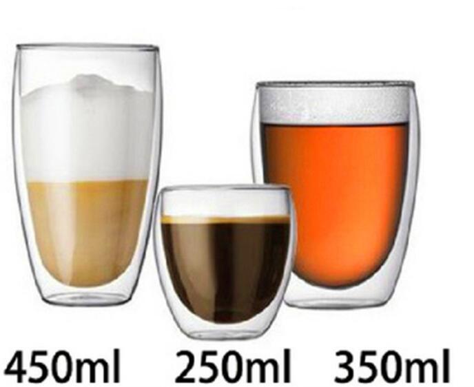 Heat-Resistant Double Wall Glass Coffee Cup for Tea